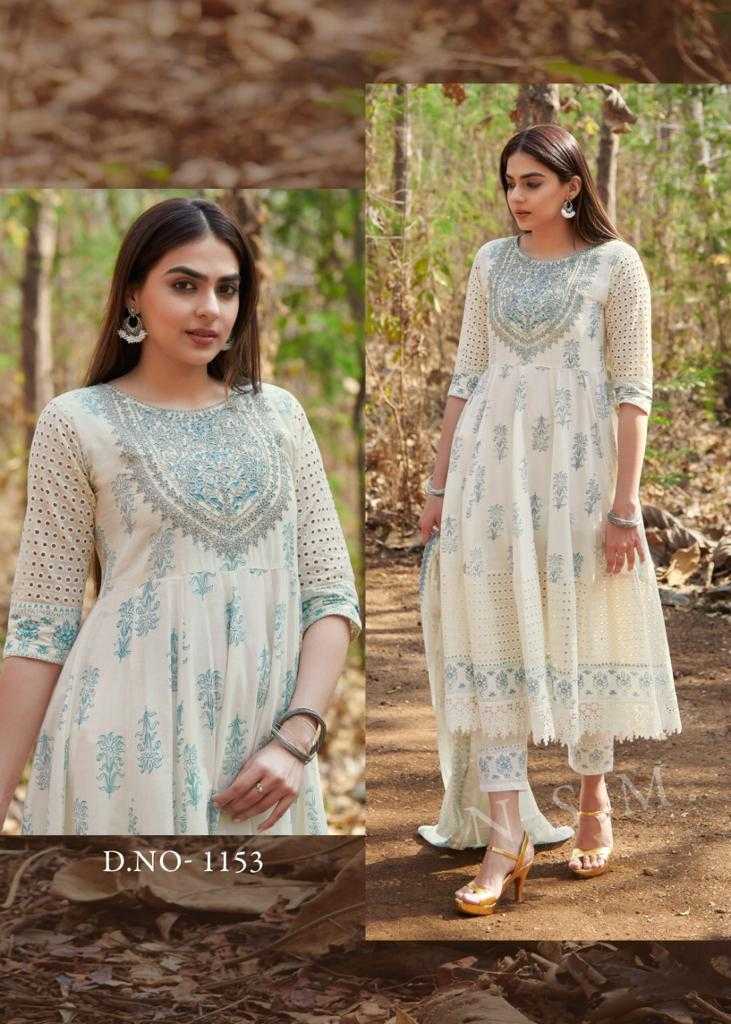 Pure Cotton Embroidery Anarkali Gown